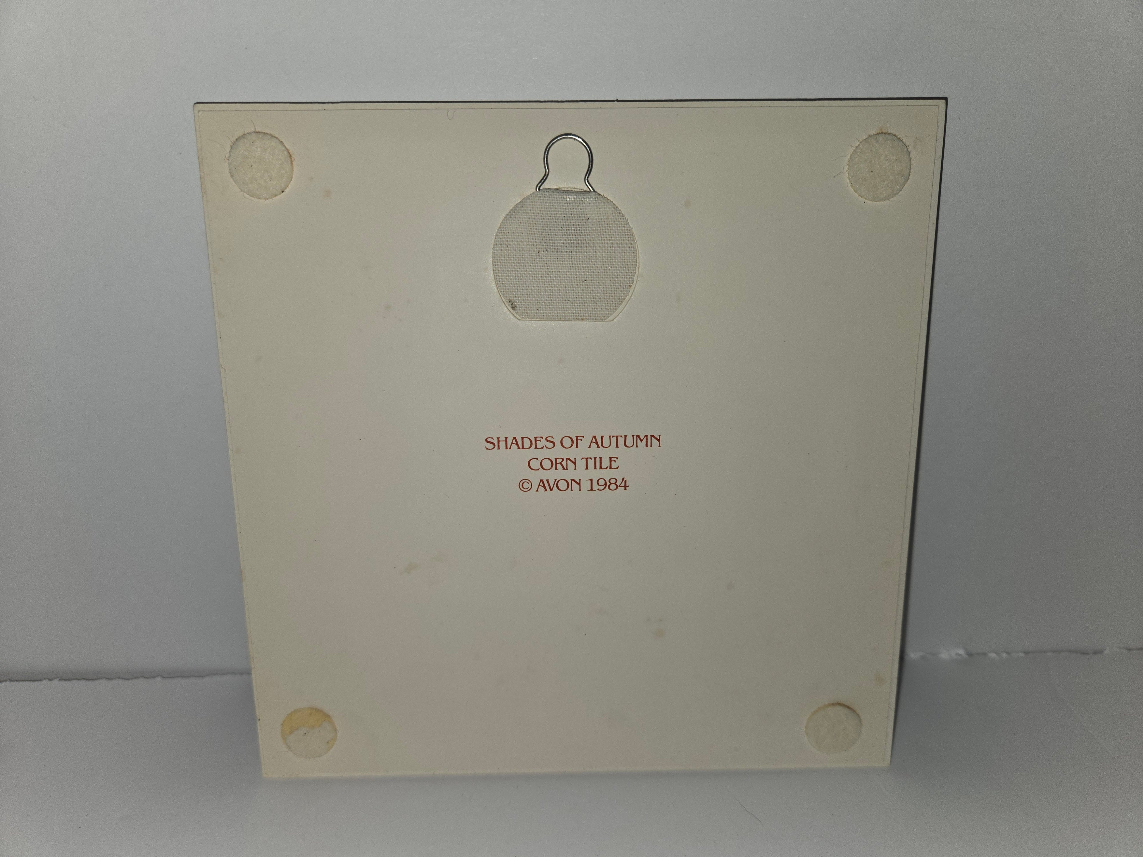 Vintage Avon 'Shades of Autumn' Corn Ceramic Tile Trivet