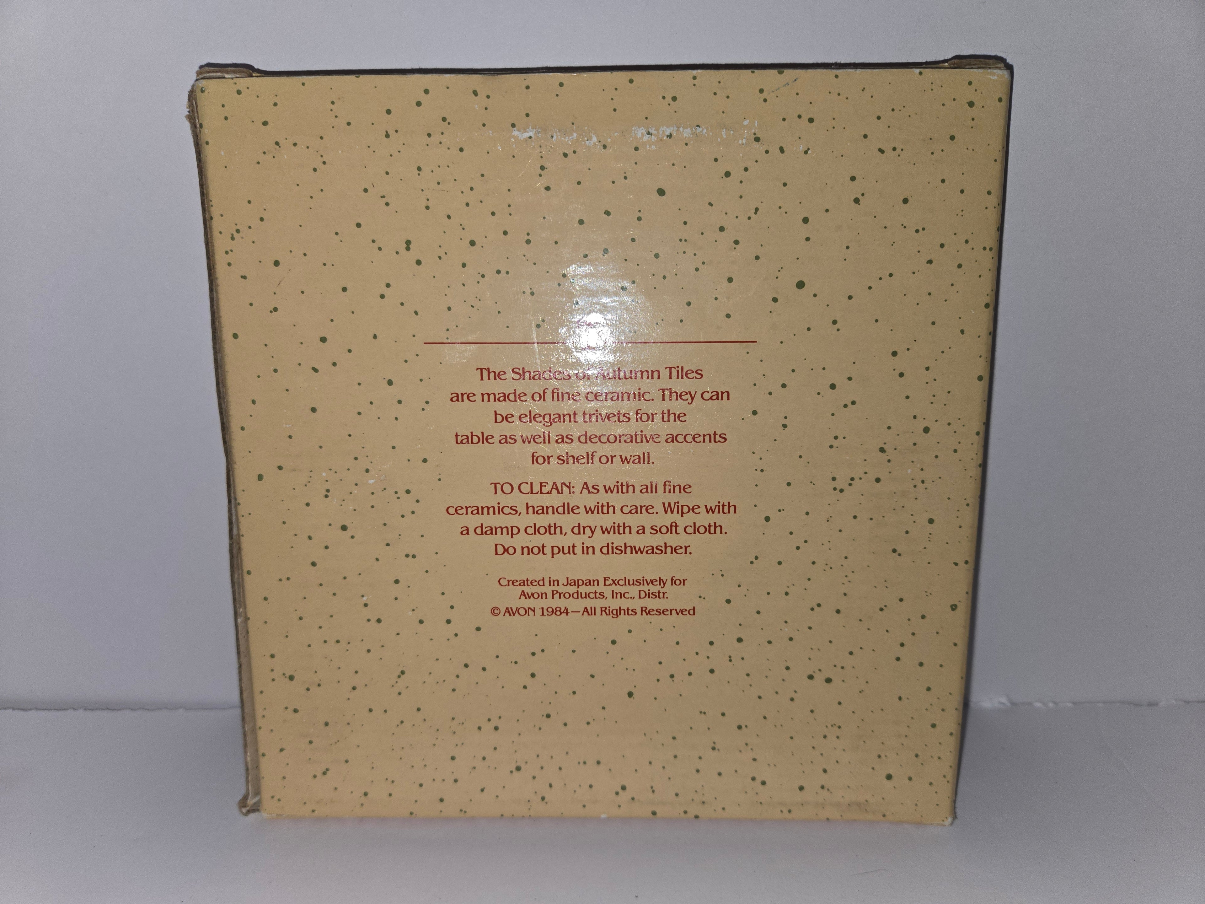 Vintage Avon 'Shades of Autumn' Corn Ceramic Tile Trivet