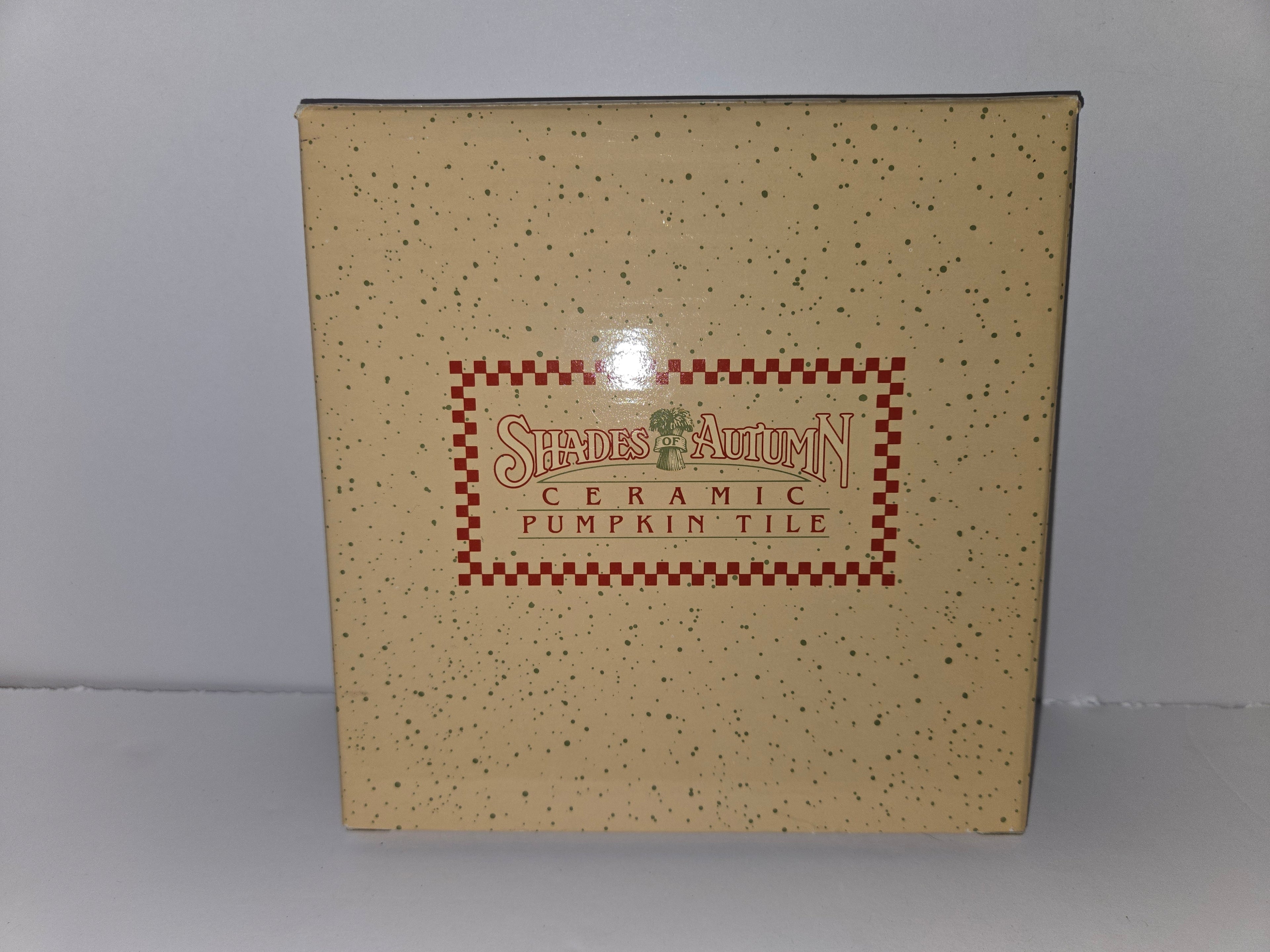 Vintage Avon 1984 'Shades of Autumn' Pumpkin Ceramic Tile Trivet