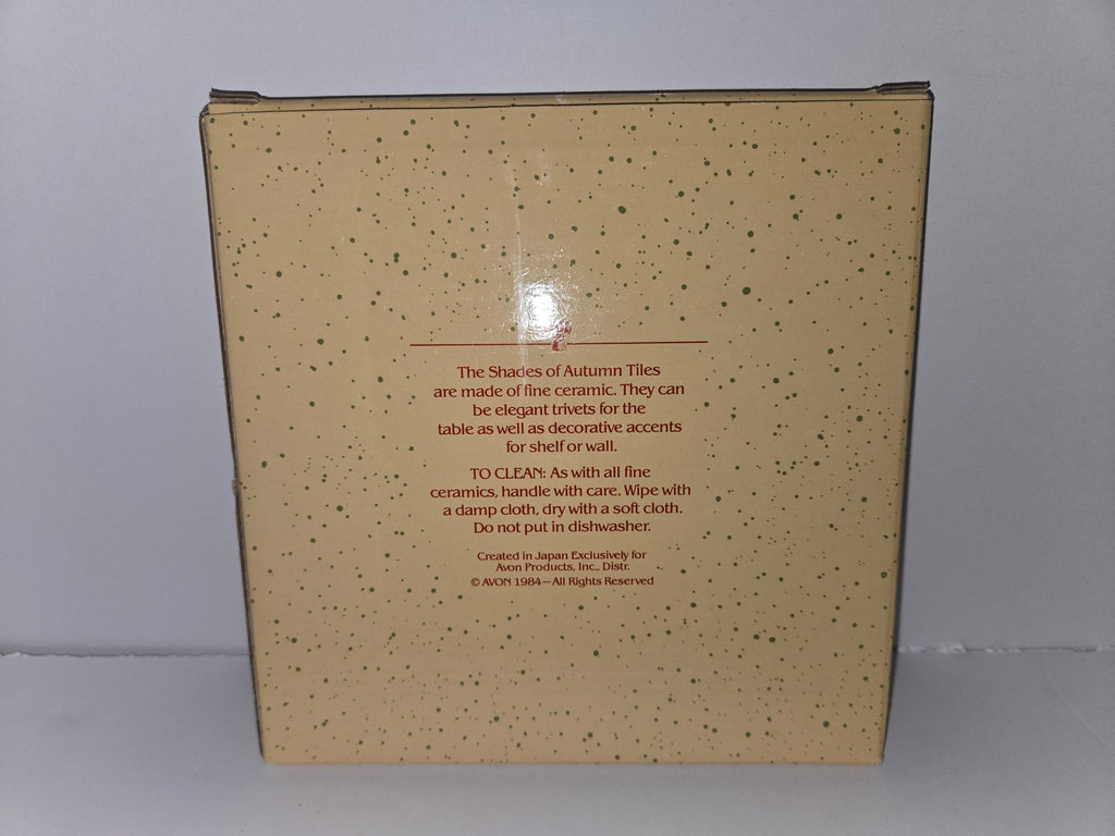 Vintage Avon 1984 'Shades of Autumn' Pumpkin Ceramic Tile Trivet