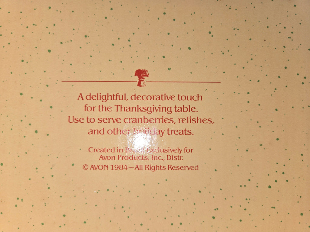 Vintage Avon Yellow ceramic squash-shaped condiment dish shades of autumn original package 1984