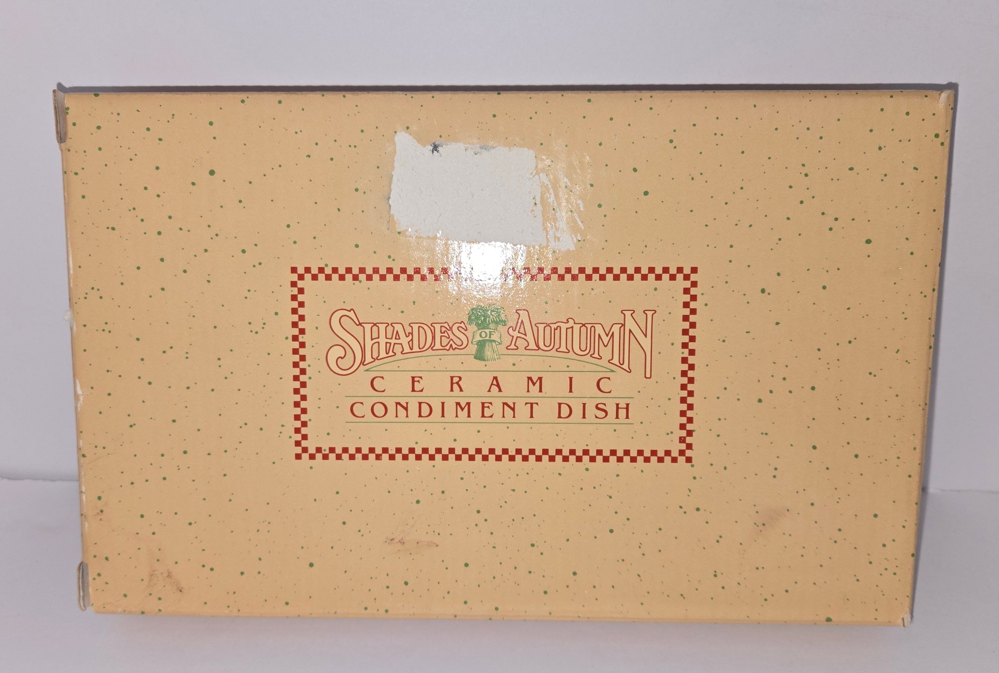 Vintage Avon Yellow ceramic squash-shaped condiment dish shades of autumn original package