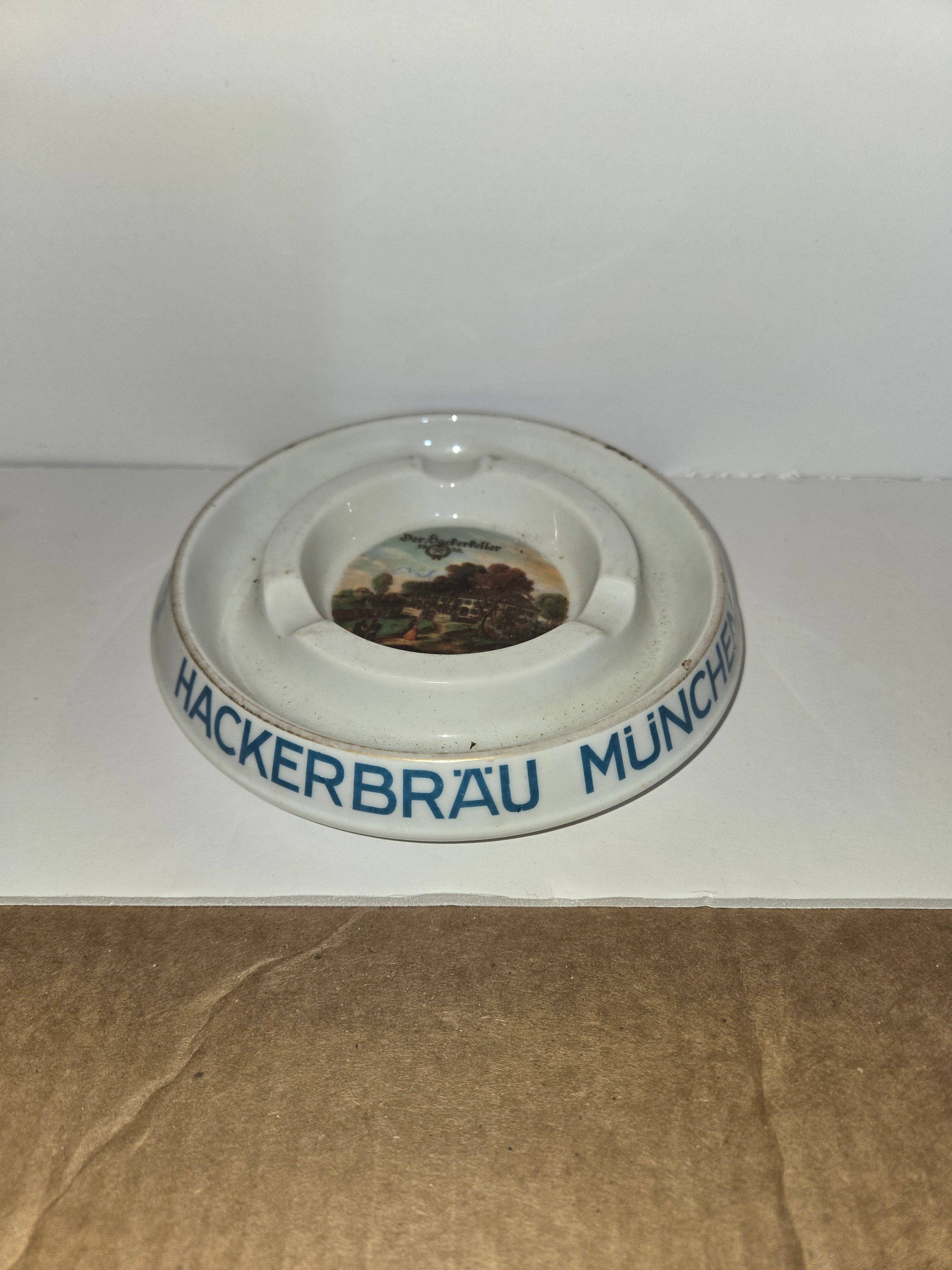 Antique German Bavarian Brewery Ashtray Furstenberg Porcelain
